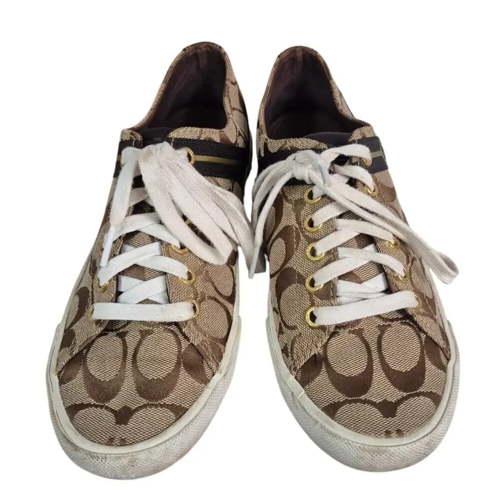 Coach Lesley Signature Sneaker Shoes Sz 8.5